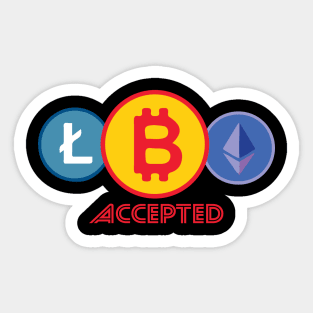 Crypto Accepted Sticker